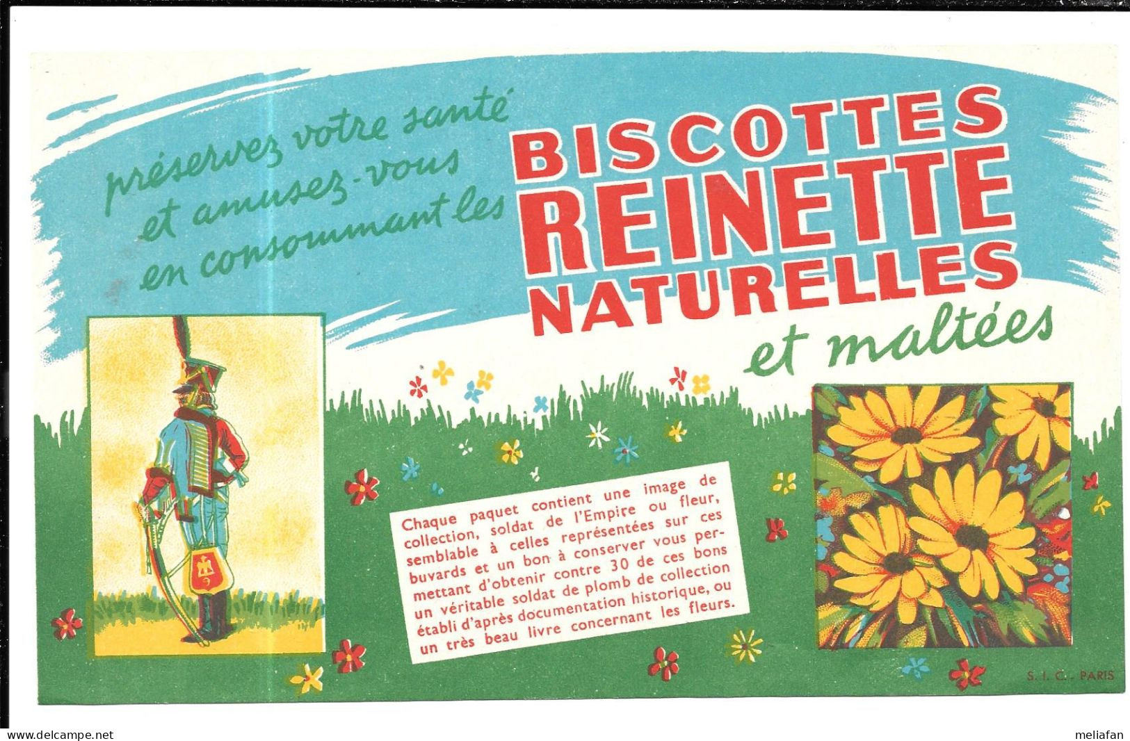 GF553 - BUVARD BISCOTTES REINETTE - SOLDAT DE L'EMPIRE - Biscotti