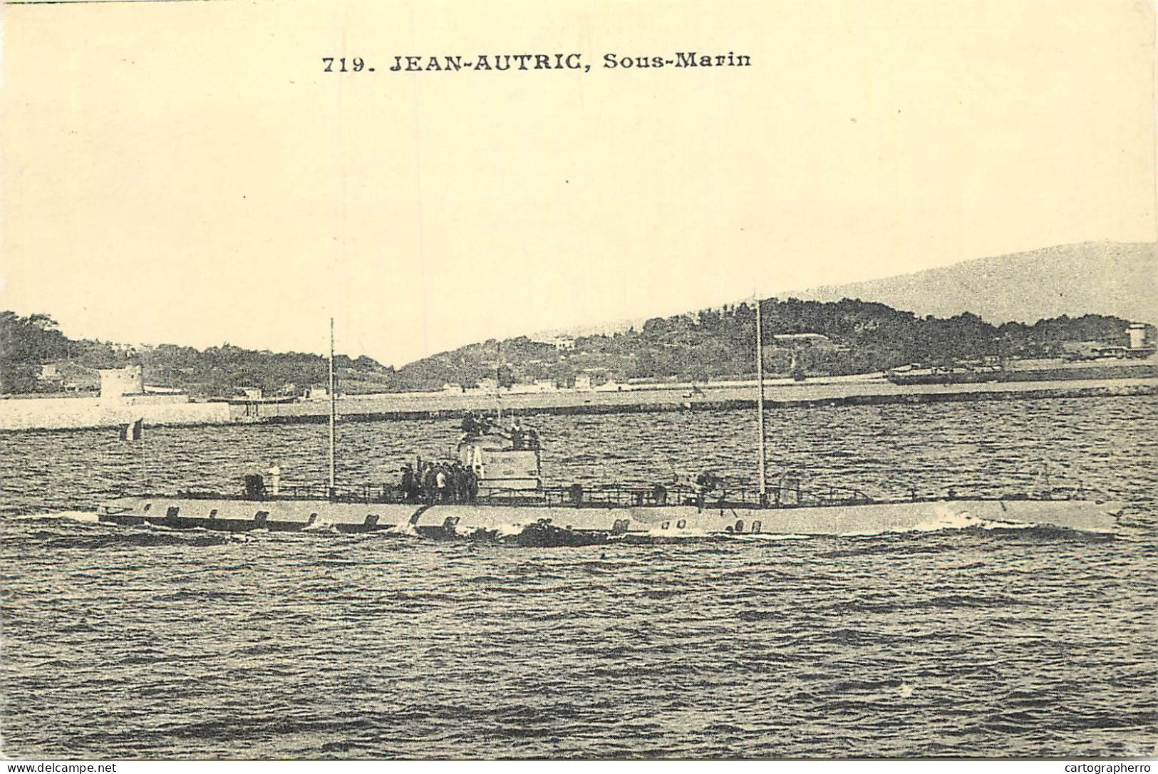 History Nostalgia Repro Postcard Jean Autric Sous Marin Submarine - History