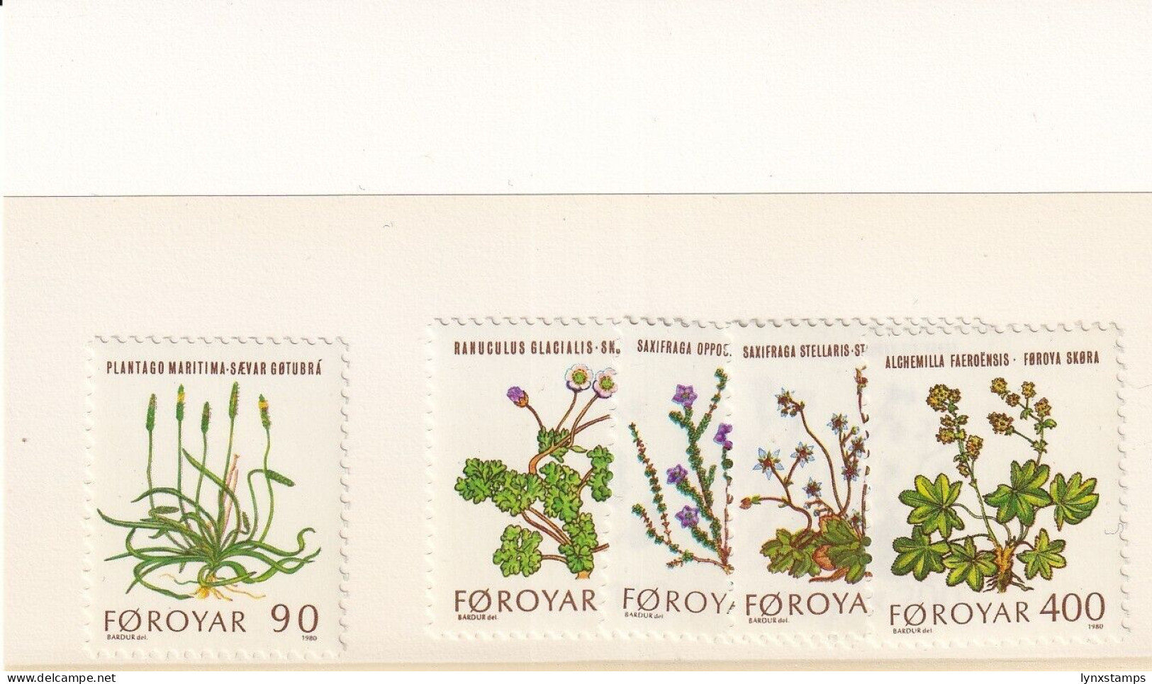 SA05 Faroe Islands 1980 Flowers Mint Stamps - Faroe Islands