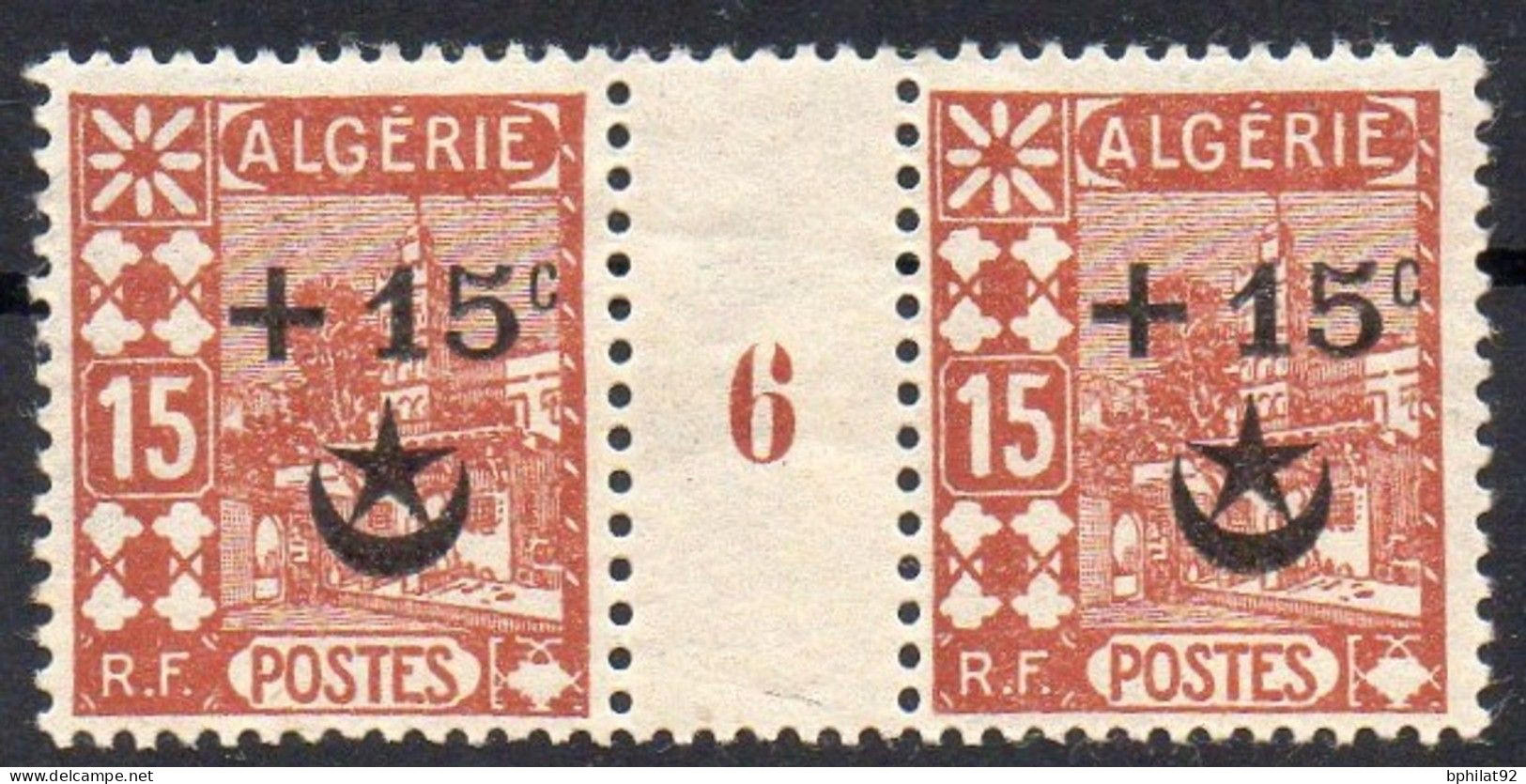 !!! ALGERIE, PAIRE DU N°60 AVEC MILLESIME 6 NEUF ** - Neufs