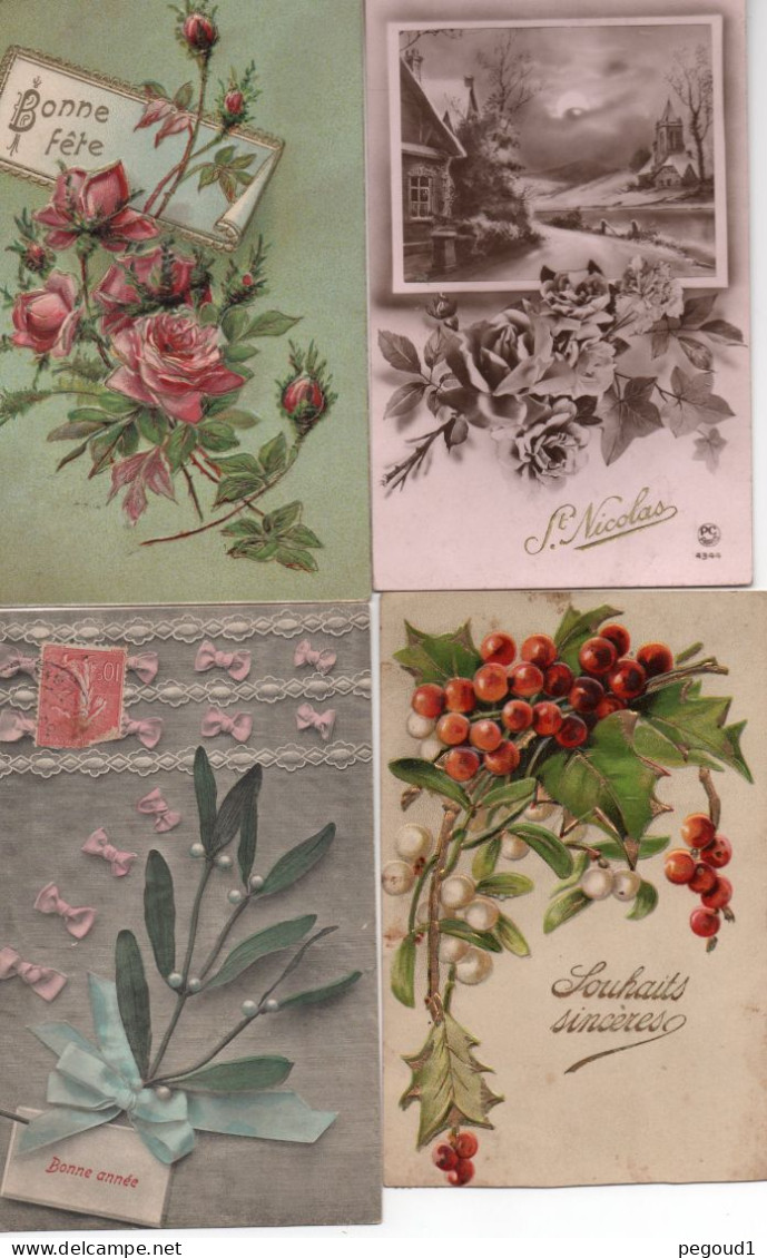 FANTAISIE. FLEUR. PAYSAGE . LOT 28 CARTES POSTALES. LIVRAISON OFFERTE   Achat Immédiat - 5 - 99 Postkaarten