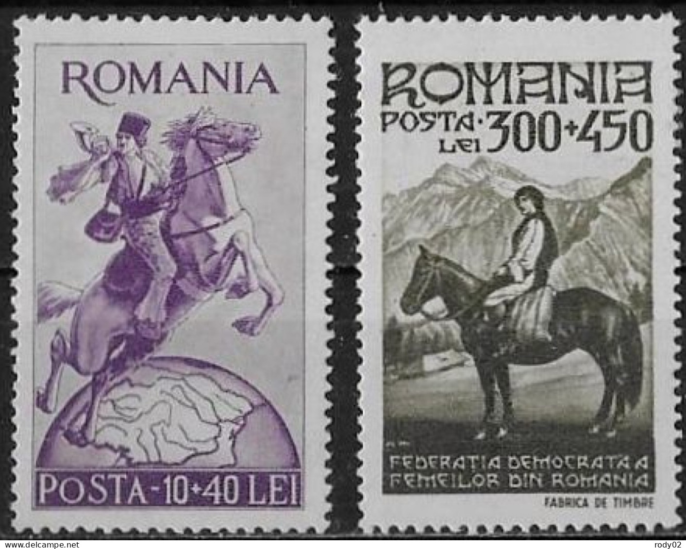 ROUMANIE - CHEVAUX - N° 764 ET 928 - NEUF** MNH - Chevaux