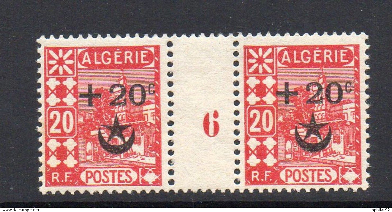 !!! ALGERIE, PAIRE DU N°61 AVEC MILLESIME 6 NEUVE ** - Neufs