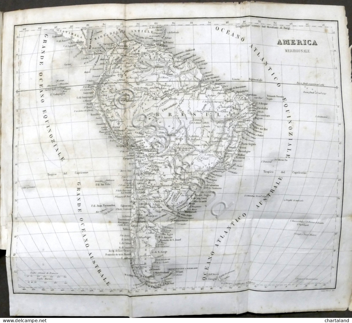 A. Balbi - Elementi Di Geografia Generale - 1^ Ed. 1844 - Sonstige & Ohne Zuordnung