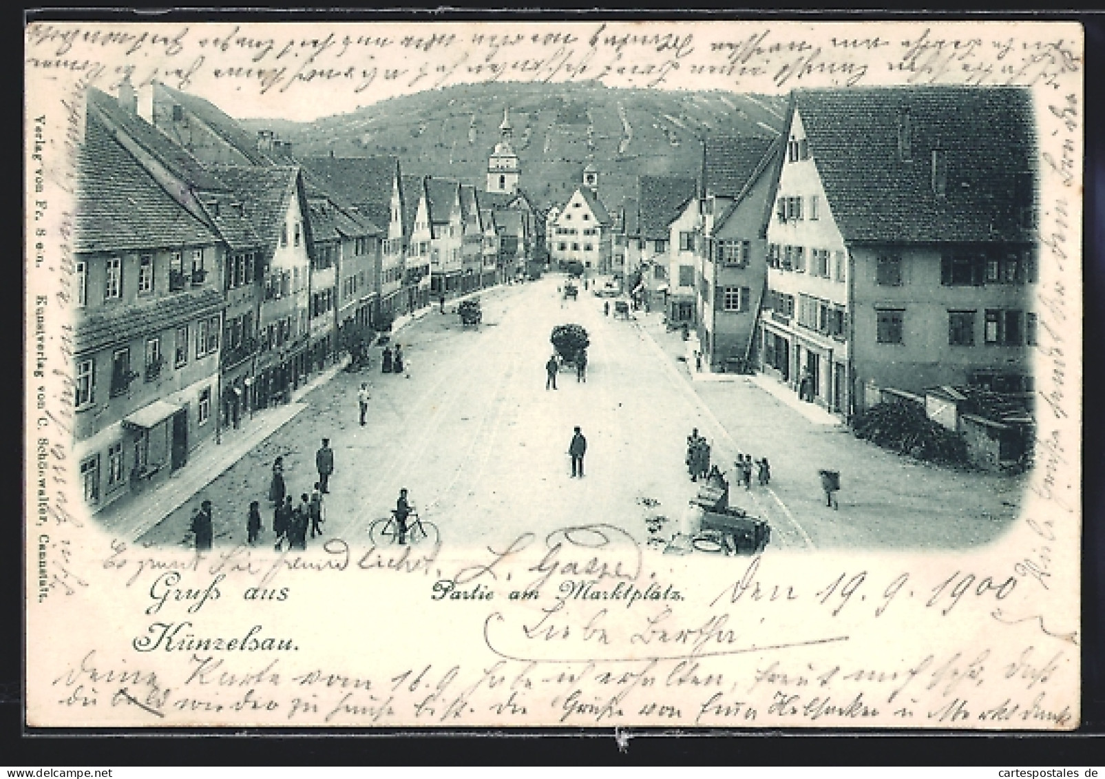 AK Künzelsau, Partie Am Marktplatz  - Künzelsau