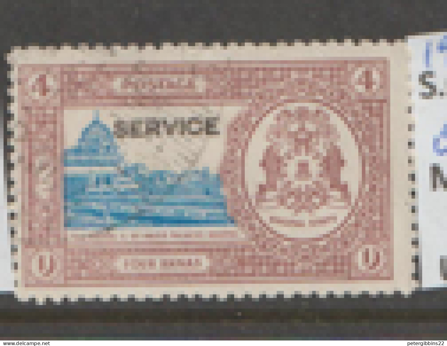 India  Bhopal  Service   1936  SG  0339 .4a.6p  Fine Used - Bhopal