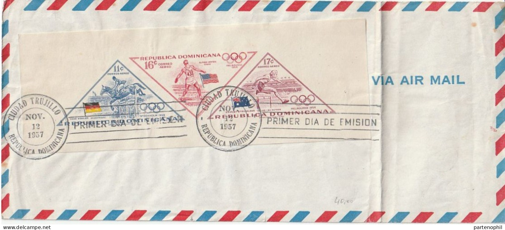 Republica Dominicana Dominikanische Republik 1957   -  Postgeschichte - Storia Postale - Histoire Postale - Dominican Republic