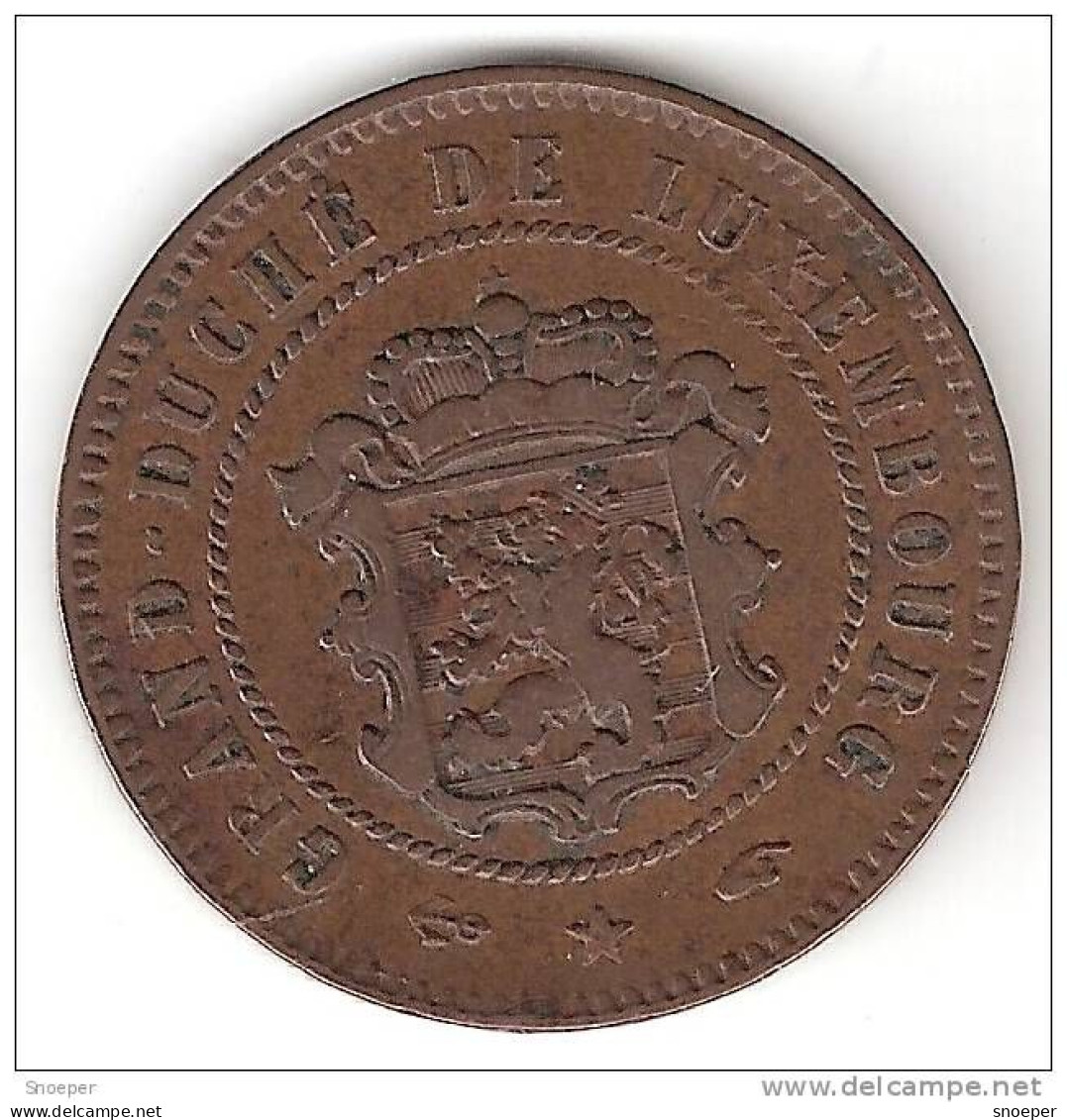 Luxembourg  5 Centimes 1860  Km 22.2   Vf Catalog Val . 60$ - Luxembourg