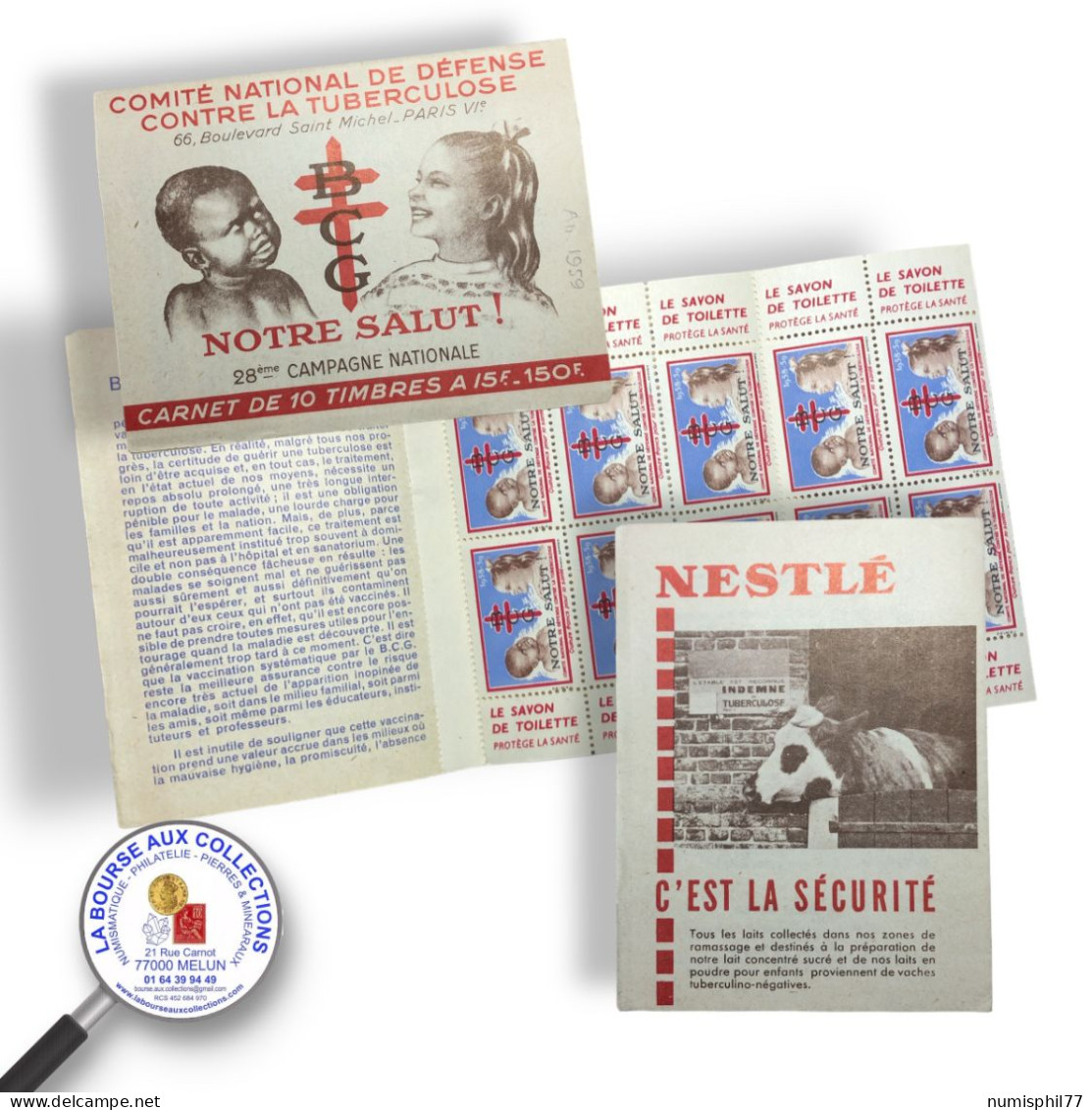 CARNET 1959 - 28ème CAMPAGNE NATIONALE / Netslé - Antituberculeux