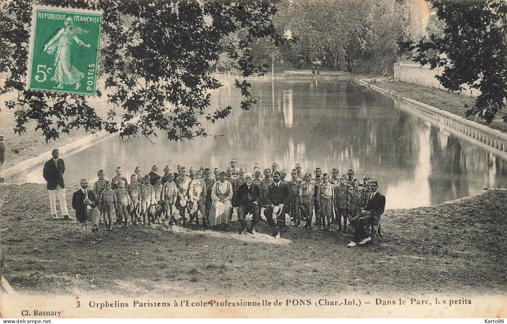 Pons * Orphelins Parisiens à L'école Professionnelle * Dans Le Parc , Les Petits * école Enfants - Pons