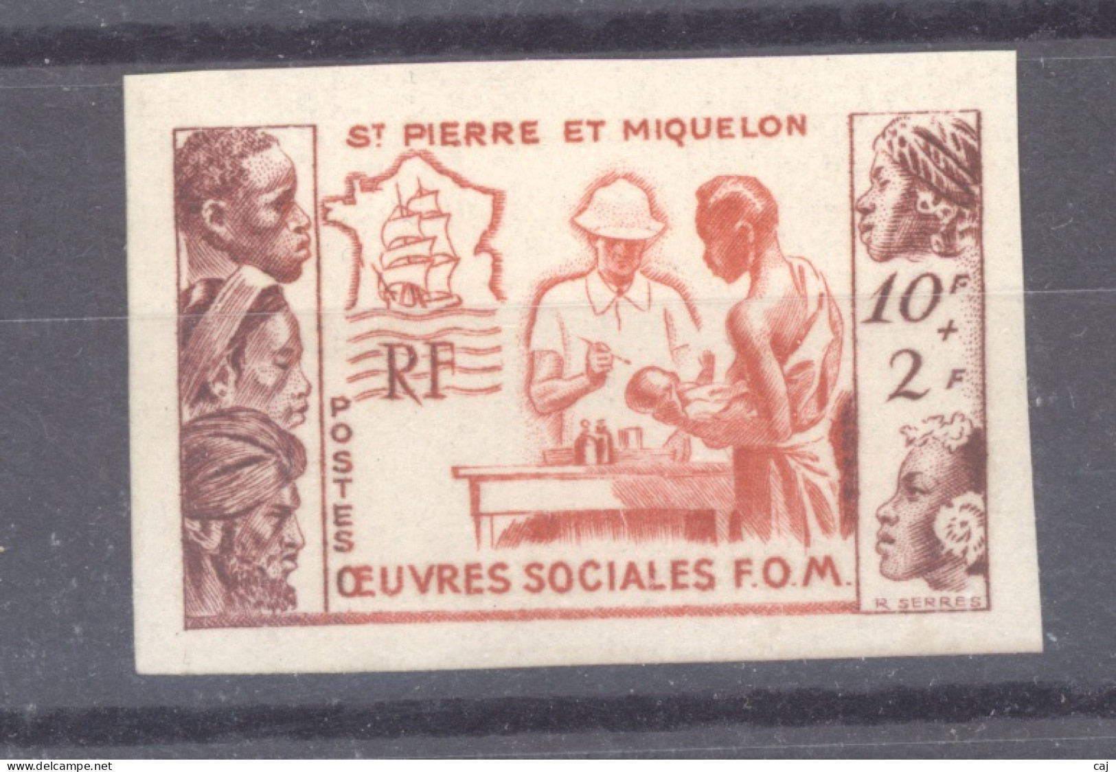SPM  :  Yv  344a  **   Non Dentelé - Unused Stamps