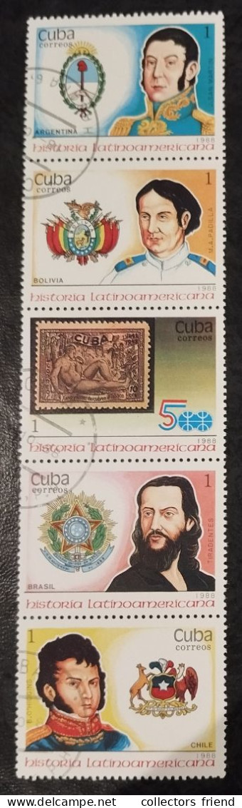 Cuba Kuba - 1988 - Mi 3227/31 - Strip Of 5 - Used - Used Stamps