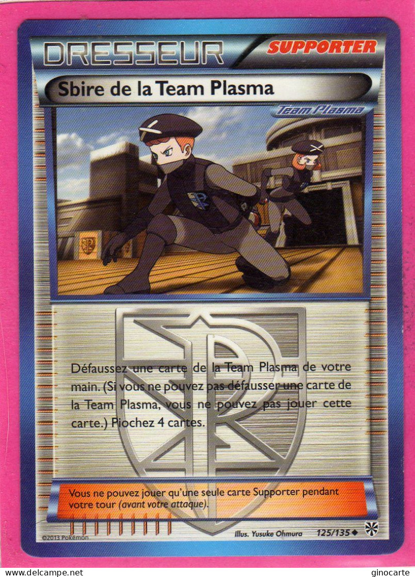 Carte Pokemon Francaise 2013 Noir Et Blanc Tempete Plasma 125/135 Sbire Team Plasma Neuve - Negro Y Blanco