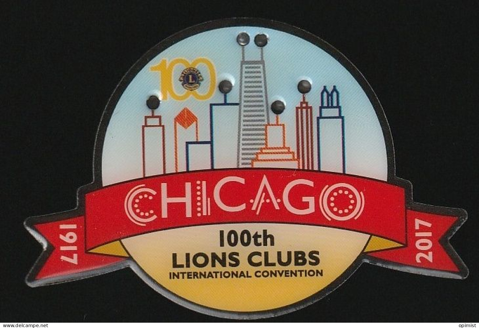 77635-Pin's Lion's Club.Chicago 2017. - Asociaciones
