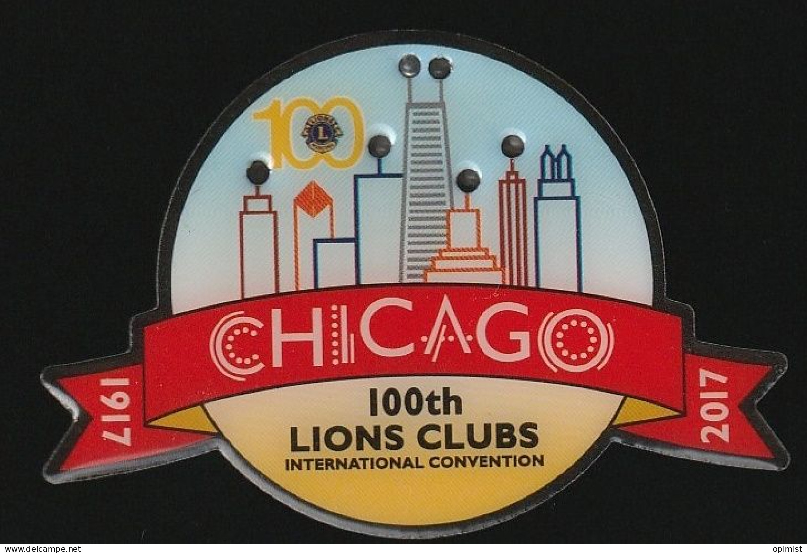 77635-Pin's Lion's Club.Chicago 2017. - Associazioni