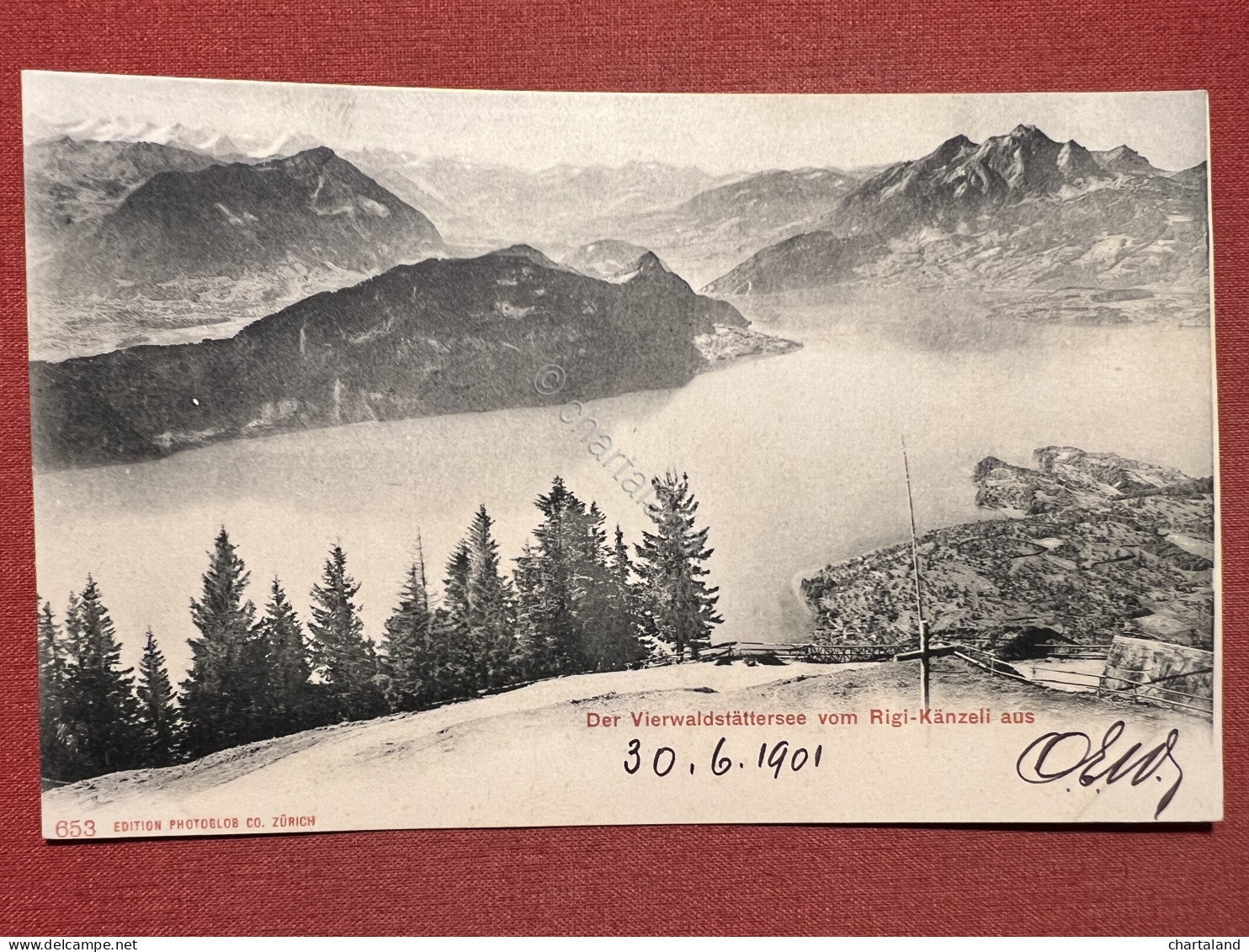 Cartolina - Svizzera - Der Vierwaldstättersee Am Rigi-Känzeli Aus - 1901 - Unclassified