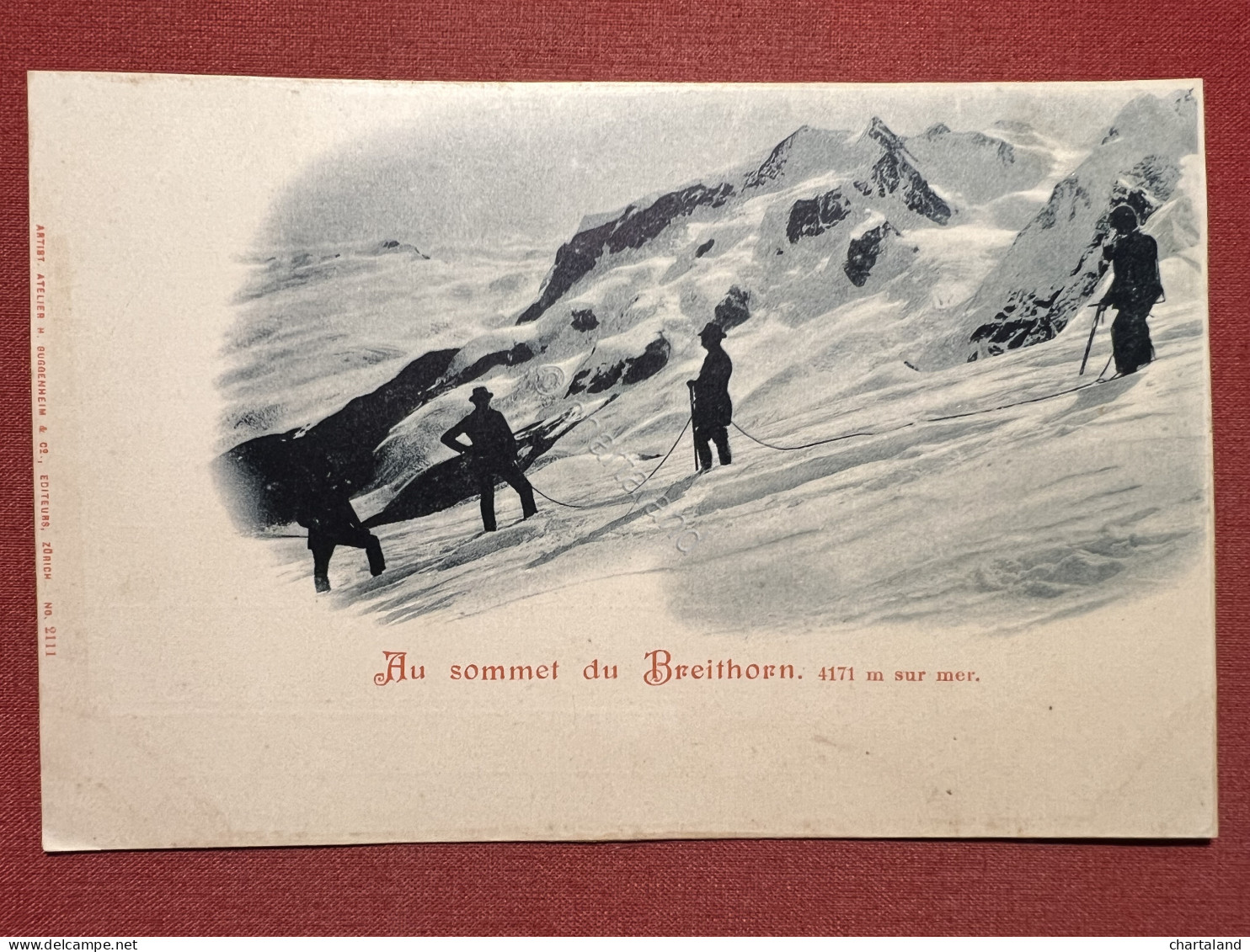 Cartolina - Svizzera - Au Sommet Du Breithorn - 1900 Ca. - Unclassified