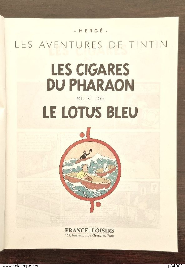 TINTIN Lot De 2 Albums Réunis En 1 Tome: Le Lotus Bleu+les Cigares Du Pharaon - Tintin