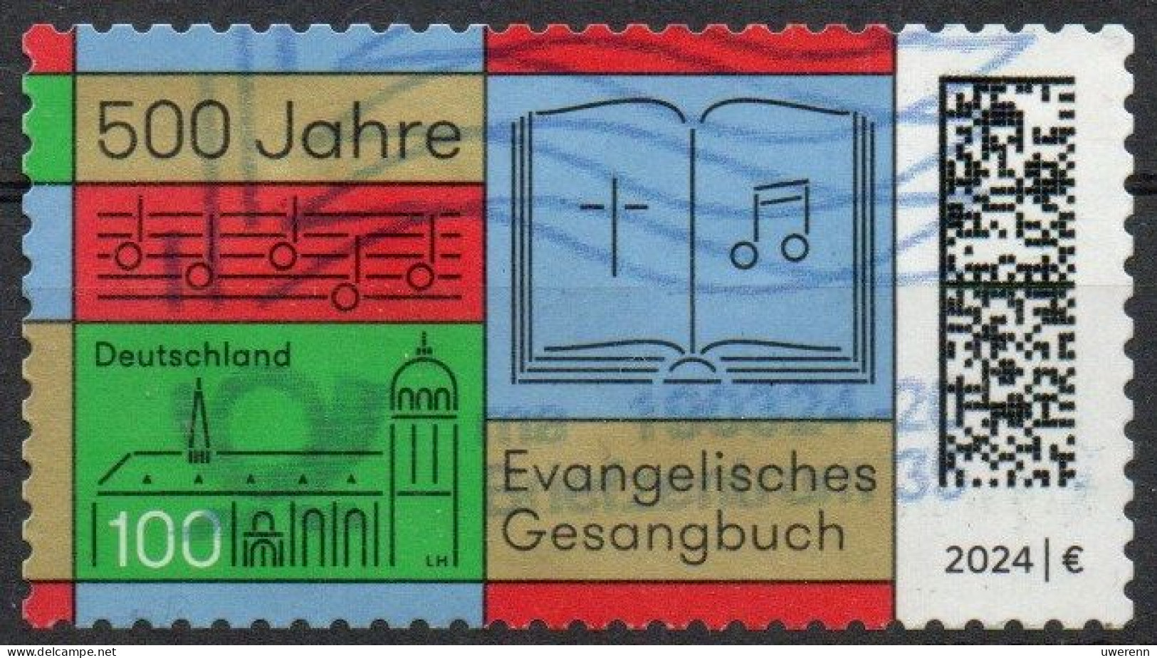 Deutschland 2023. 500 Jahre Evangelisches Gesangbuch, Selbstklebend, Mi 3810 Gestempelt - Oblitérés