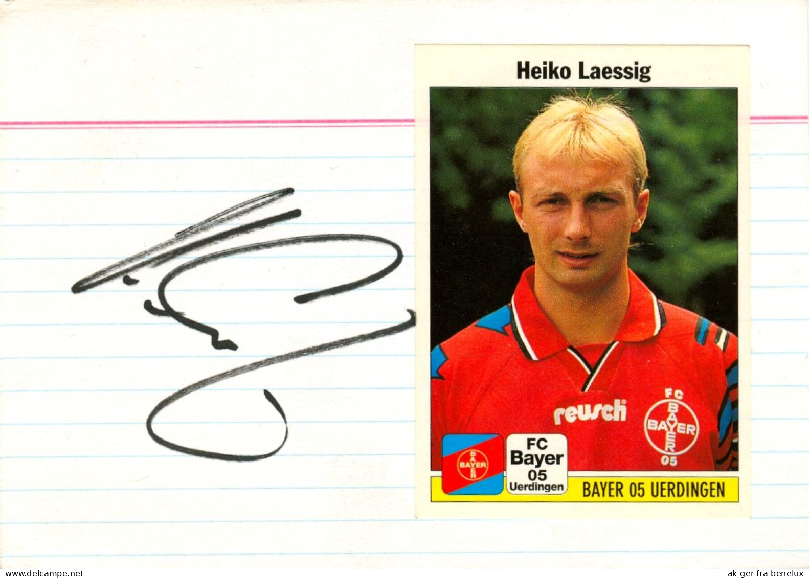 Fußball-Autogramm Heiko Laeßig FC Bayer Uerdingen 05 KFC Krefeld 1. FC Magdeburg SV Austria Salzburg Red Bull Football - Authographs