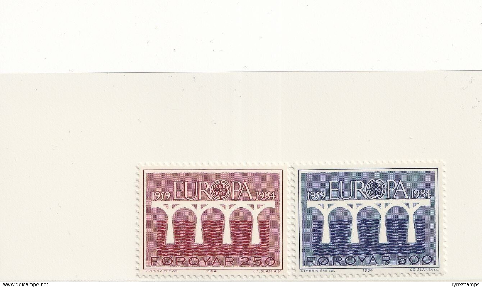 SA05 Faroe Islands 1984 EUROPA-Bridges 25th Anniv Of CEPT Mint Stamps - Féroé (Iles)