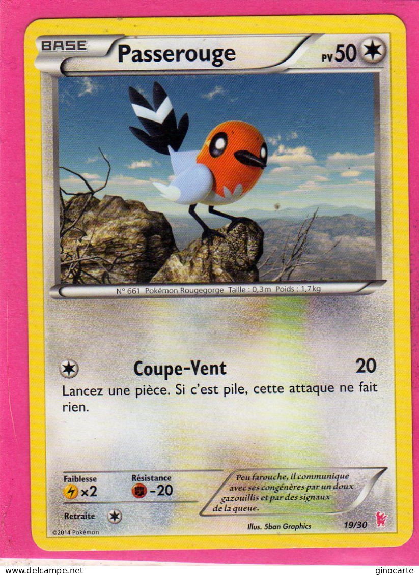 Carte Pokemon Francaise 2014 Trainer Kits 19/30 Passerouge 50pv Bon Etat - Trainer Kits