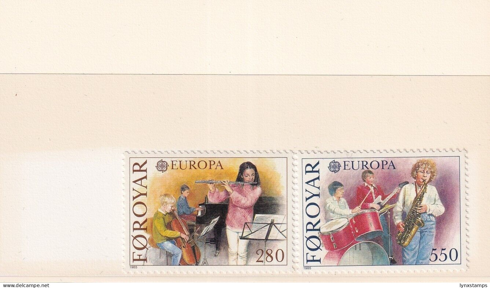 SA05 Faroe Islands 1985 EUROPA Stamps European Music Year Mint Stamps - Féroé (Iles)
