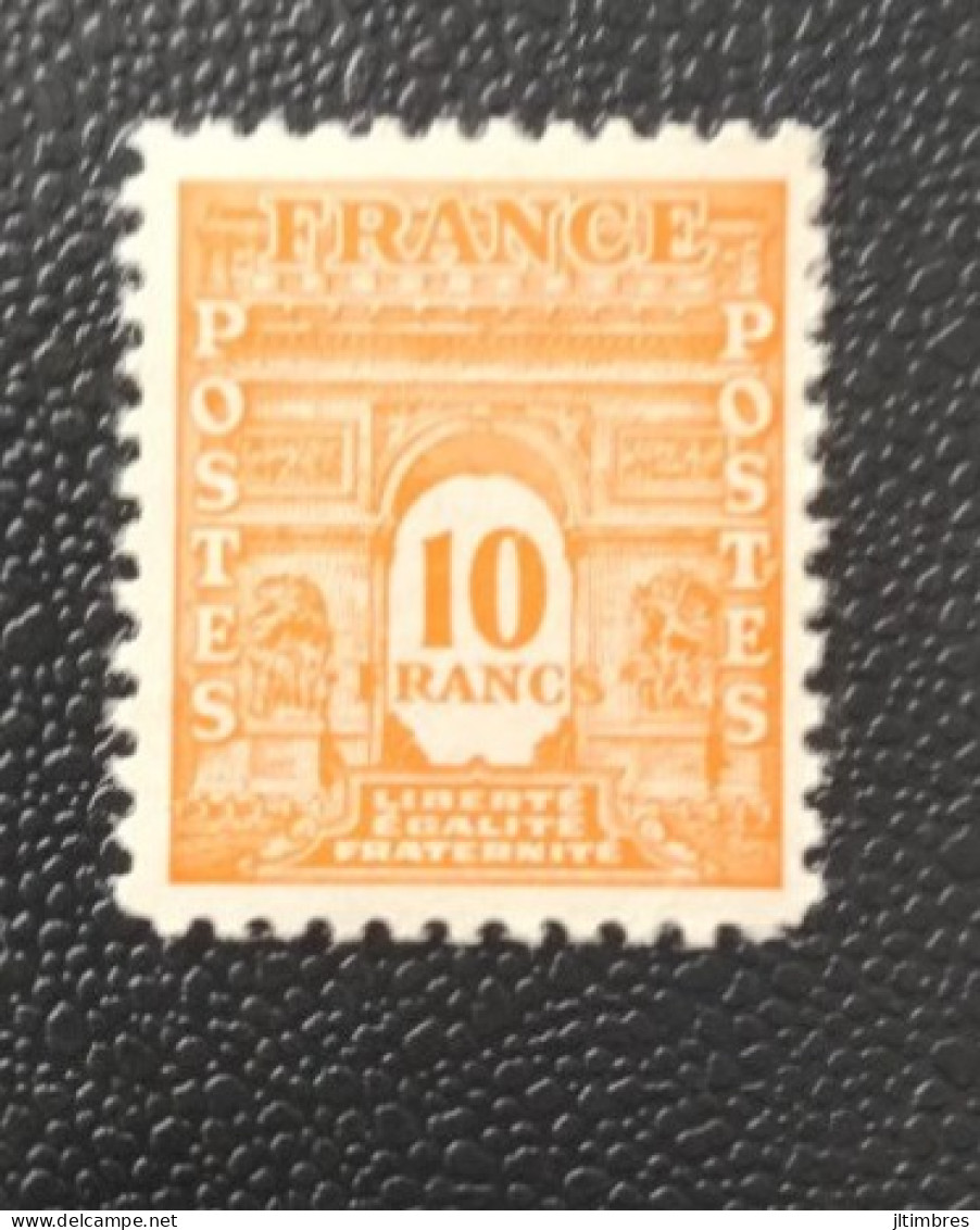 FRANCE (1944) : 629 Neuf**. Arc De Triomphe De L'Etoile 10f - Unused Stamps