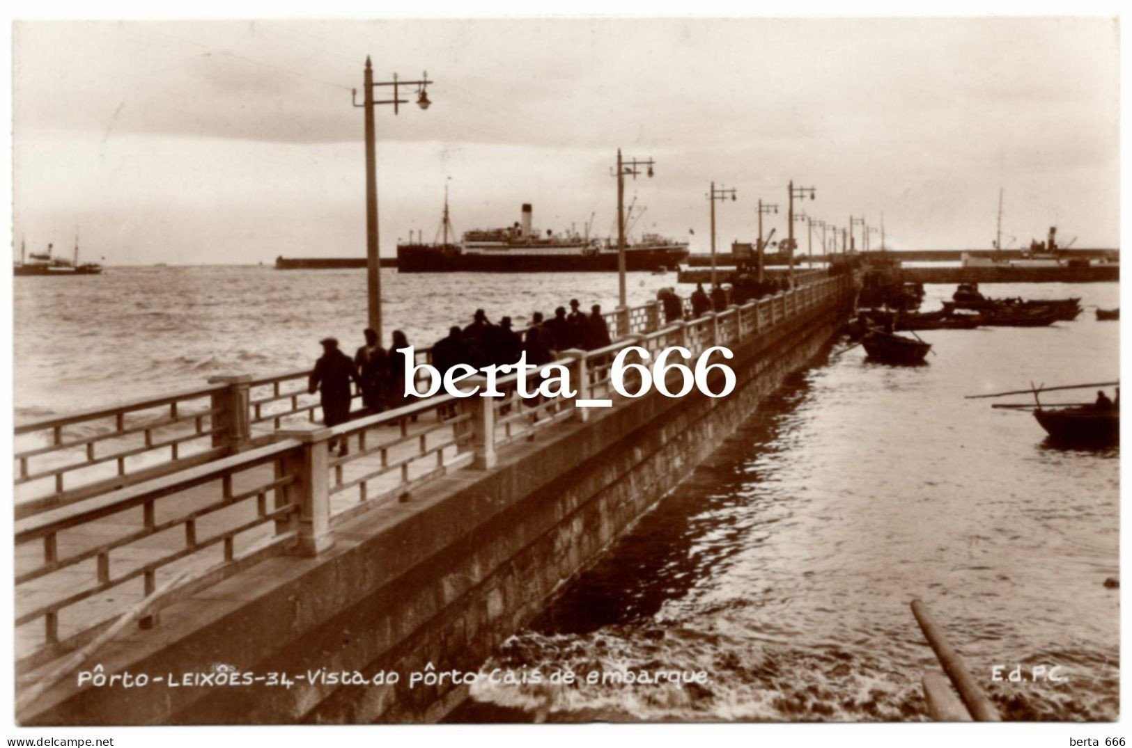 Postal Fotográfico * Matosinhos * Cais Do Porto De Leixões * Nº 34 Edição P.C. * Circulado 1942 * Harbour Real Photo - Porto