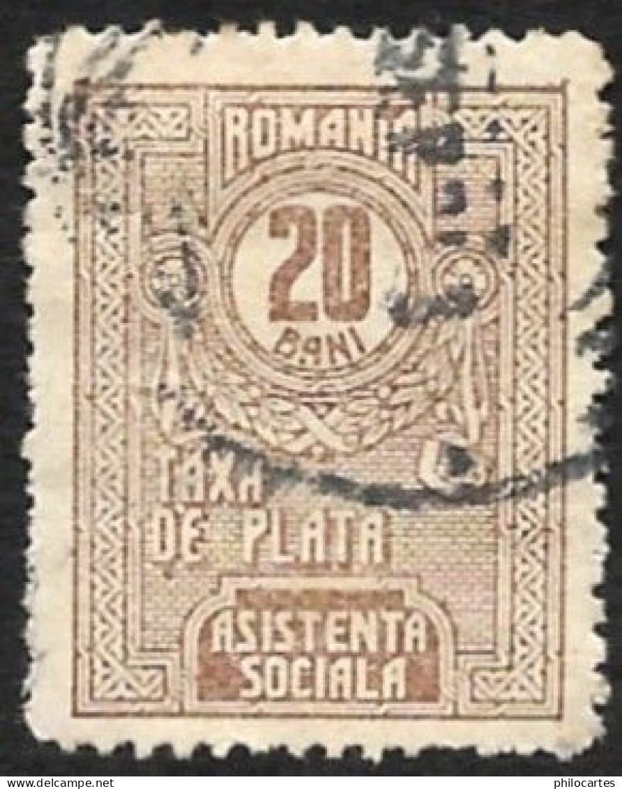 ROUMANIE  1922 -  Taxe 75 - Asistenta Sociala - Oblitéré - Port Dû (Taxe)