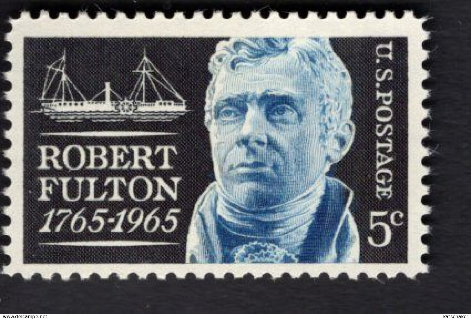 202331985 1965 SCOTT 1270  (XX) POSTFRIS MINT NEVER HINGED  -  ROBERT FULTON - STEAMSHIP - Neufs