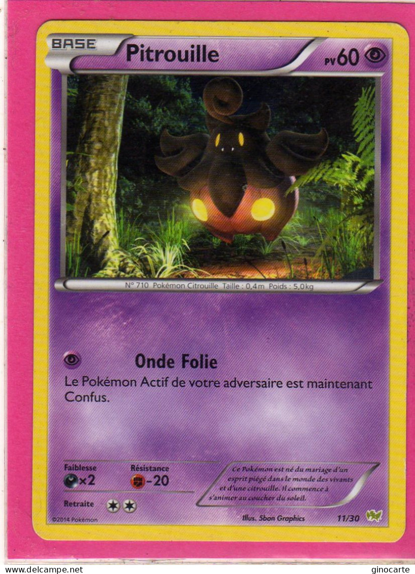 Carte Pokemon Francaise 2014 Trainer Kits 11/30 Pitrouille 60pv Bon Etat - Trainer Kits