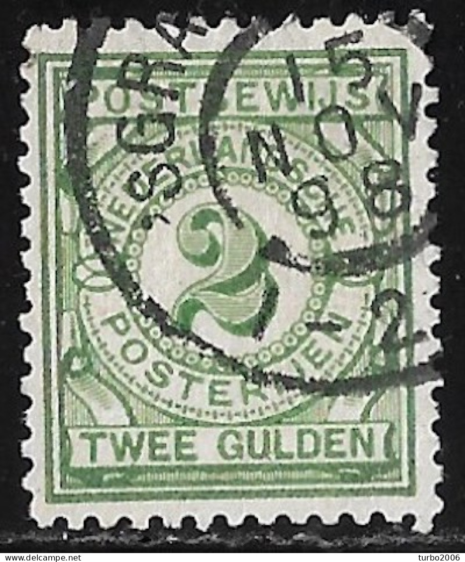 1884 Postbewijszegels 2 Gulden Groen NVPH PW 3 - Dienstzegels