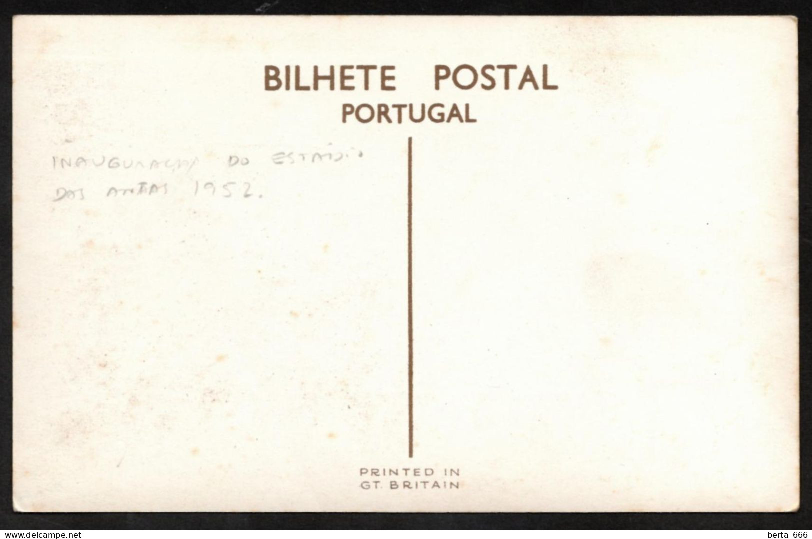 Postal Fotográfico * Porto * Inauguração Do Estádio Das Antas 1952 * Futebol Clube Do Porto * Nº 67 Edição P.C. - Porto