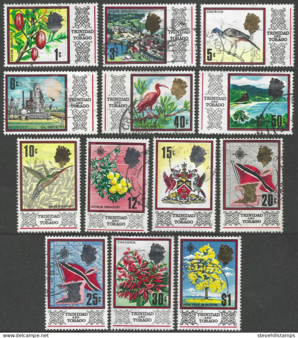 Trinidad & Tobago. 1969 Definitives. 11 Used Values To $1. SG 339c Etc. M4046 - Trinidad & Tobago (1962-...)