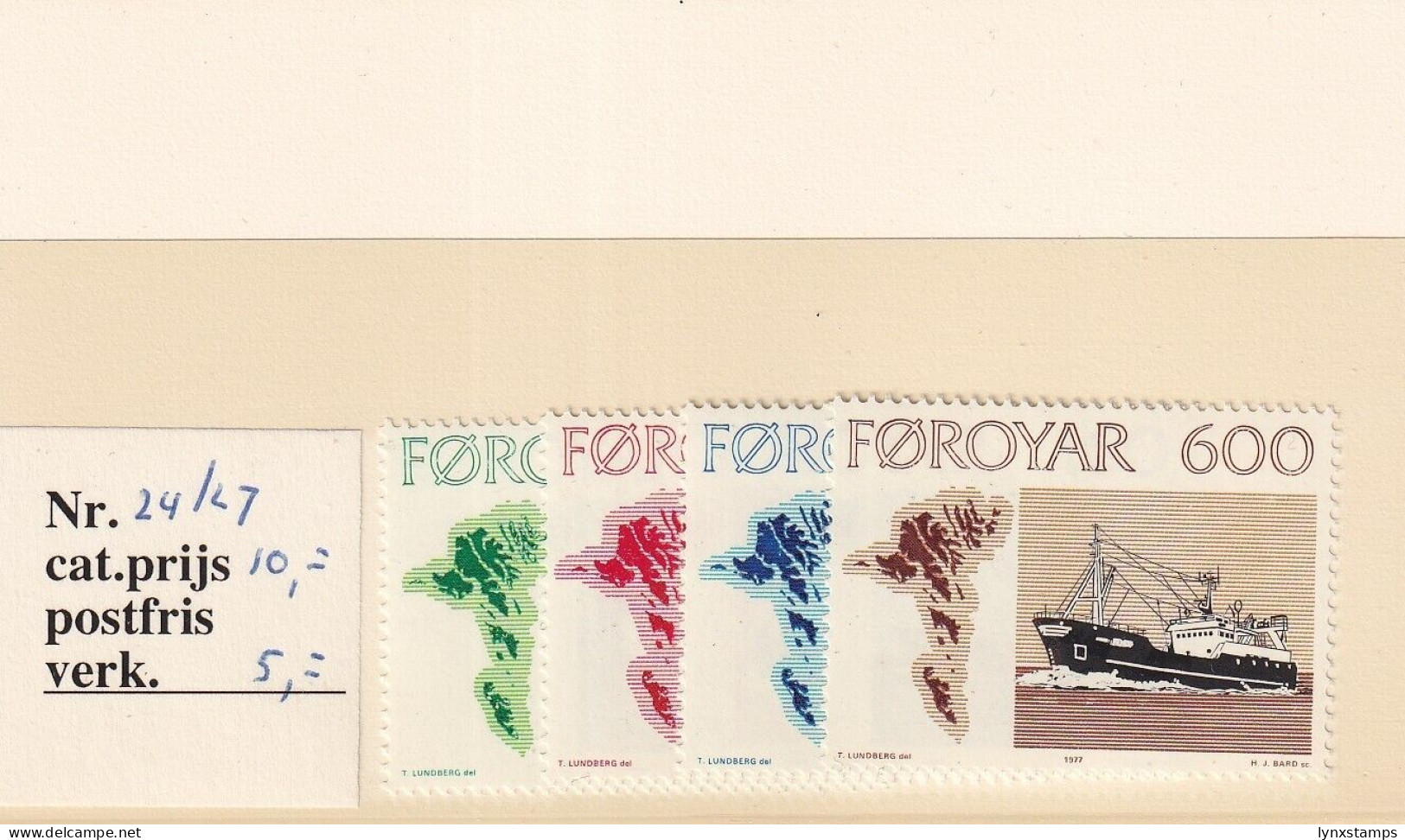 SA05 Faroe Islands 1977 The Faroese Fishing Industry Mint Stamps - Féroé (Iles)