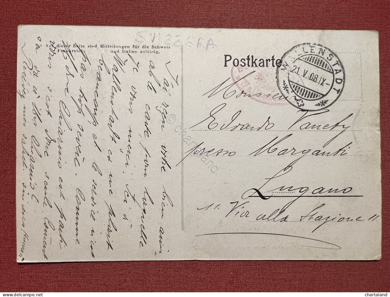 Cartolina - Svizzera - Gerolhalde Am Lucendro - 1908 - Non Classés