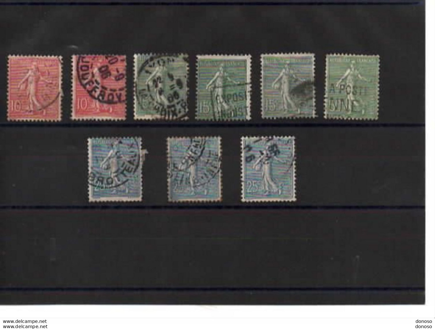 FRANCE 1903 SEMEUSE LIGNEE  Yvert 129-130 + 132 Lot Oblitéré - 1903-60 Sower - Ligned