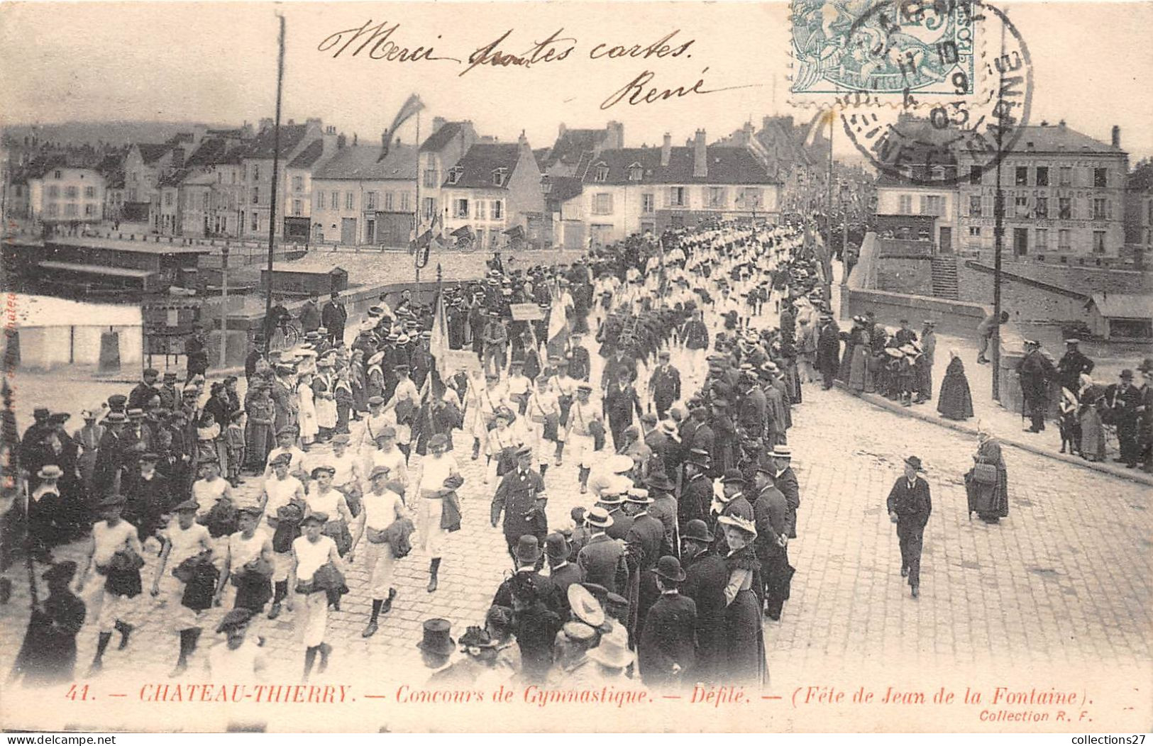 02-CHATEAU-THIERRY- CONCOURS DE GYMNASTIQUE DEFILE FÊTE DE JEAN DE LA FONTAINE - Chateau Thierry