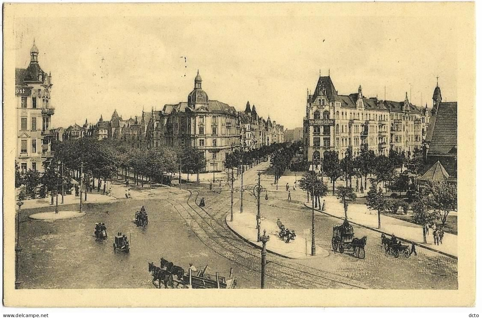 BERLIN Am Bahnhof Halensee, Henriettenplatz N° 306, Envoi 1910 - Neukölln