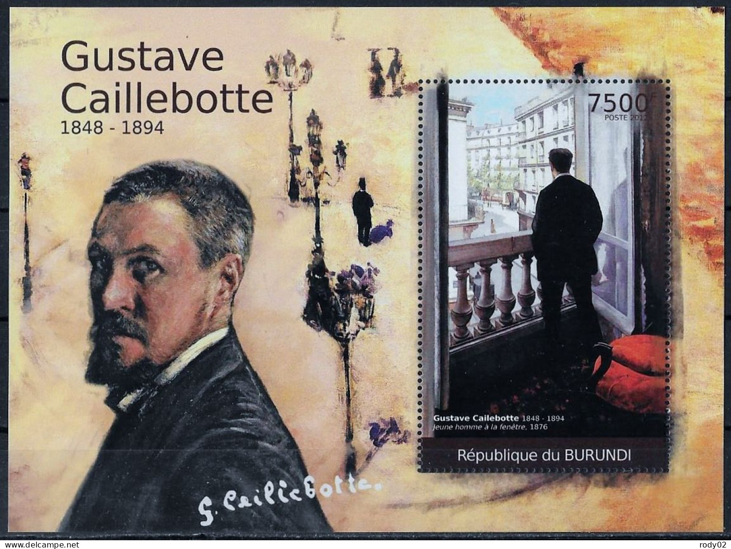 BURUNDI - ART - GUSTAVE CAILLEBOTTE - N° 1369 A 1372 ET BF 193 - NEUF** MNH - Impresionismo