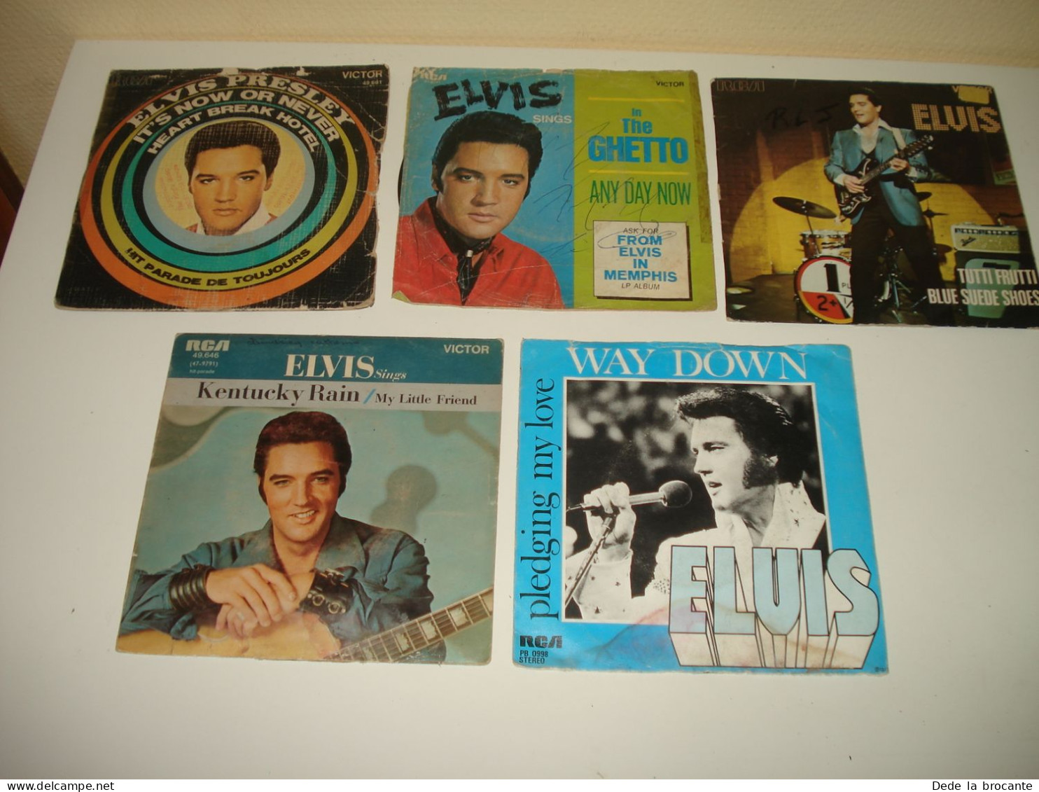 B14/  Lot De 5 Vinyles  SP - 7" -  Elvis Presley - Rock