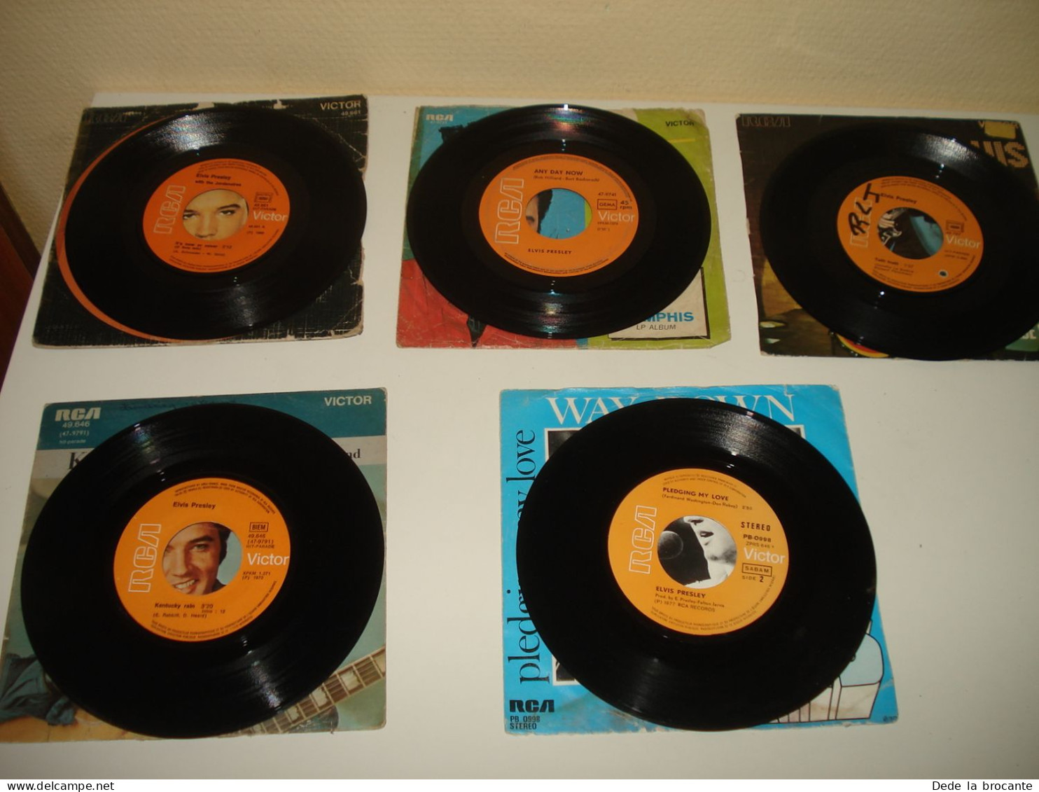 B14/  Lot De 5 Vinyles  SP - 7" -  Elvis Presley - Rock