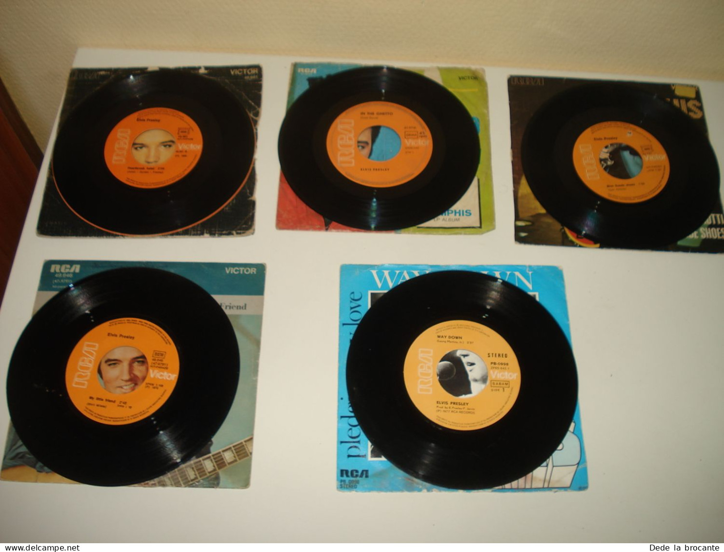 B14/  Lot De 5 Vinyles  SP - 7" -  Elvis Presley - Rock