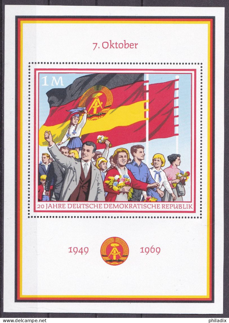 # (1508) DDR 1969 20 Jahre DDR (II) Block 29 **/MNH (Blk-73) - 1950-1970