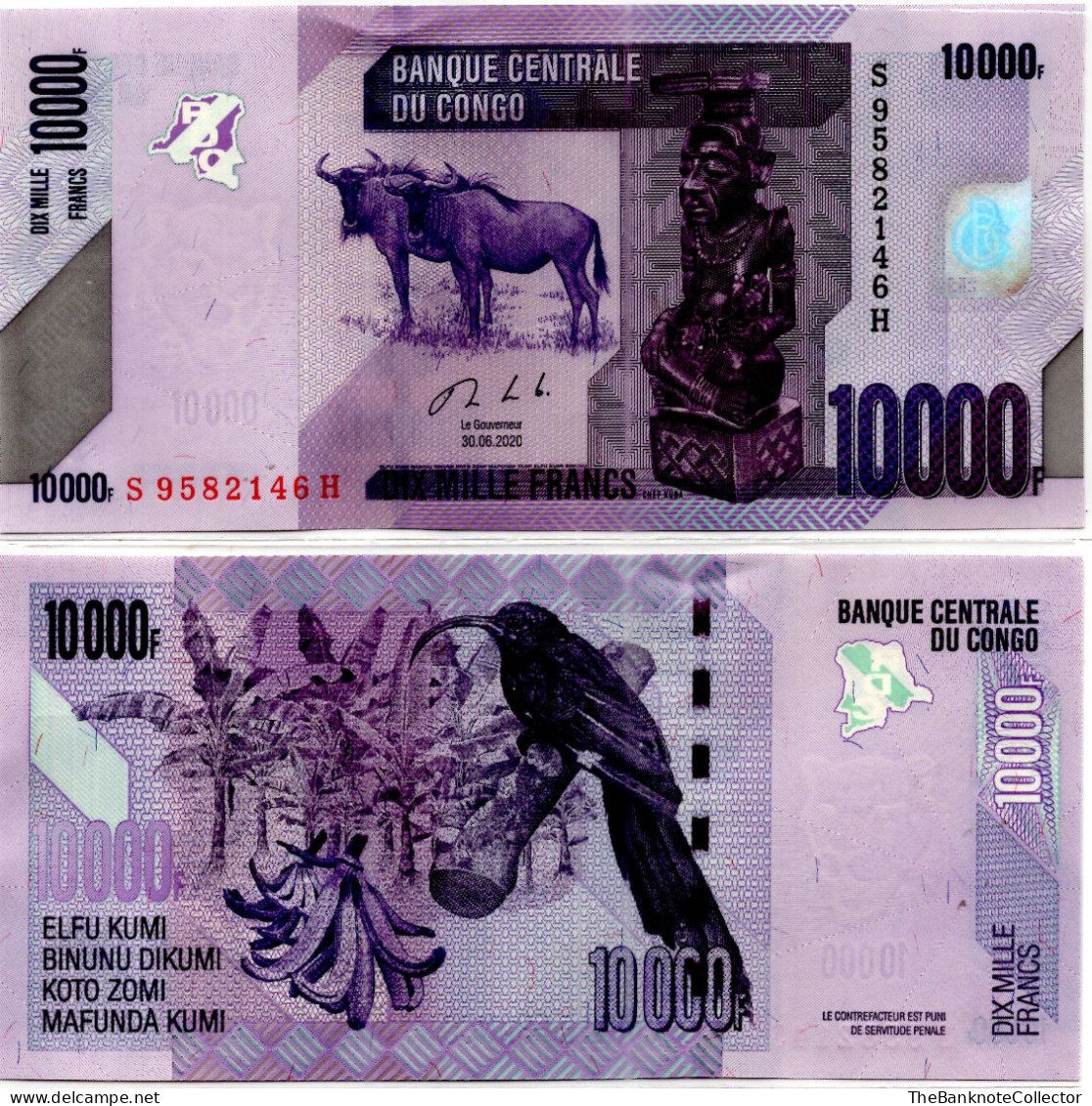 Congo Democratic Republic 10000 Francs 2020 P-103 UNC - République Démocratique Du Congo & Zaïre