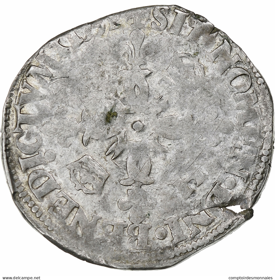 France, Henri II, Douzain Aux Croissants, 1551, Nantes, Billon, TB+, Gadoury:357 - 1547-1559 Heinrich II.