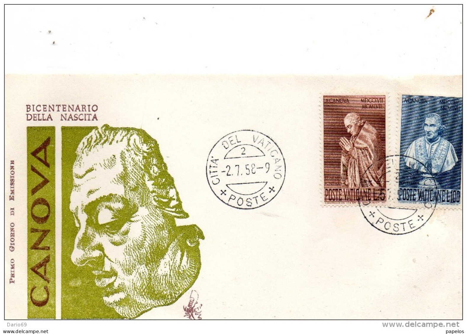 1958 LETTERA  CANOVA - Storia Postale