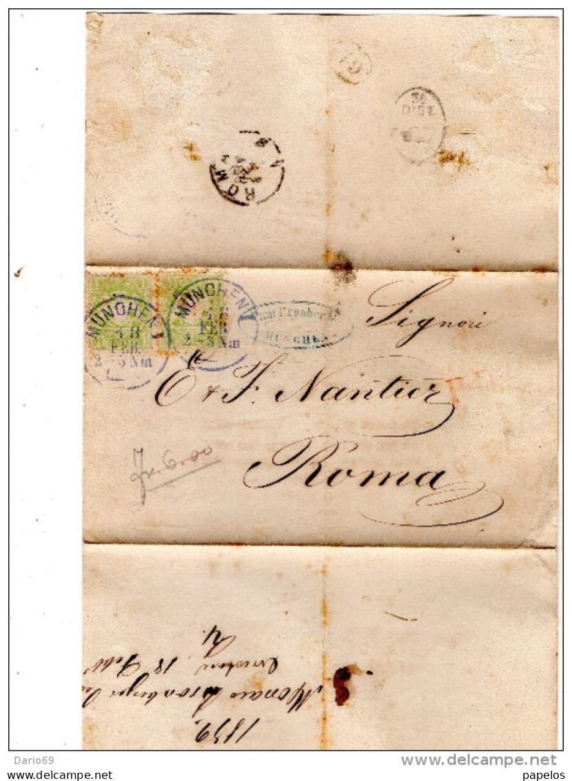 1879 LETTERA CON ANNULLO  MUNCHEN - Cartas & Documentos