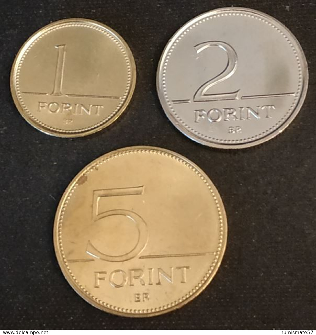 HONGRIE - HUNGARY - LOT DE 3 PIECES - 1 FORINT 2003 - KM 692 - 2 FORINT 2004 - KM 693 - 5 FORINT 2001 - KM 694 - Hungary